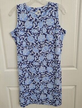 SURF STYLE Womens Blue Sea Turtle Print Summer Dress